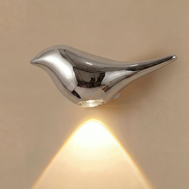 Vogelförmige automatische Sensor-Nachtlampe Moderne LED-Wandleuchte Flurleuchte USB-wiederaufladbare Wandleuchte Langlebig