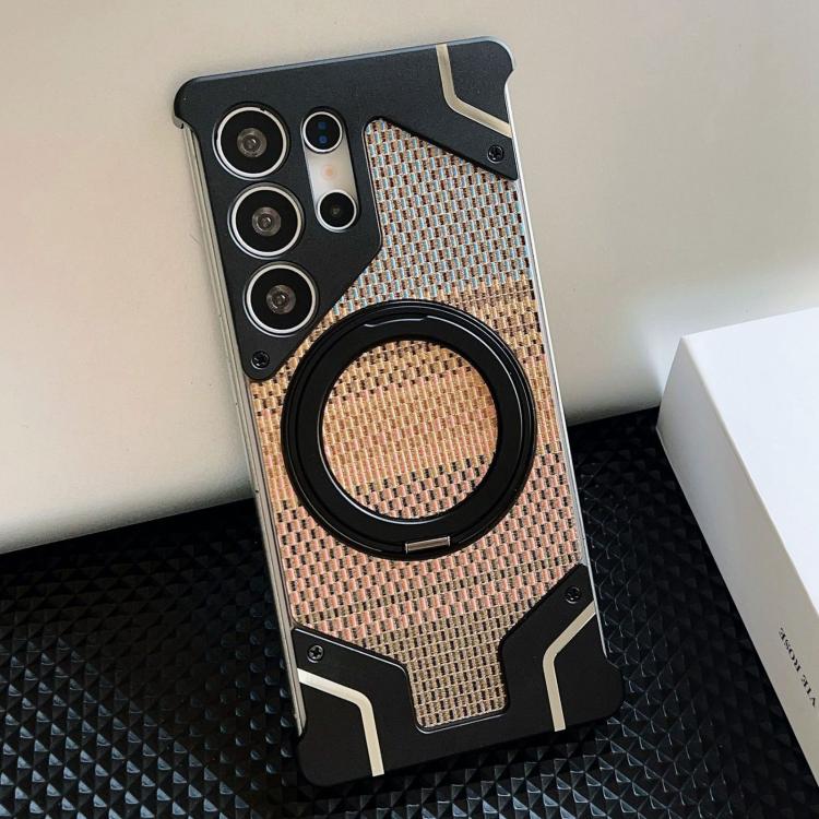 Thread Woven Armor Frameless Magnetic Holder Phone Case For Samsung Galaxy S26 Ultra 5G