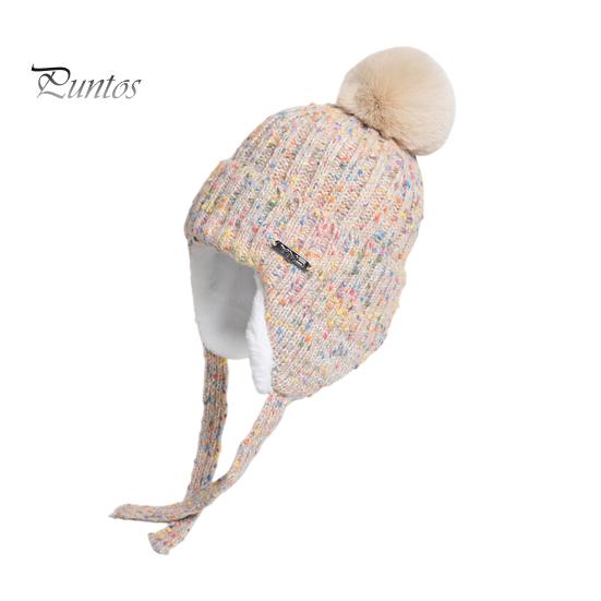 

Женская зимняя шапка с толстой плюшевой подкладкой, с декором в виде мяча, разноцветная, трикотажная, полная защита, ветрозащитная, теплая, для катания на лыжах, для фотосъемки белый