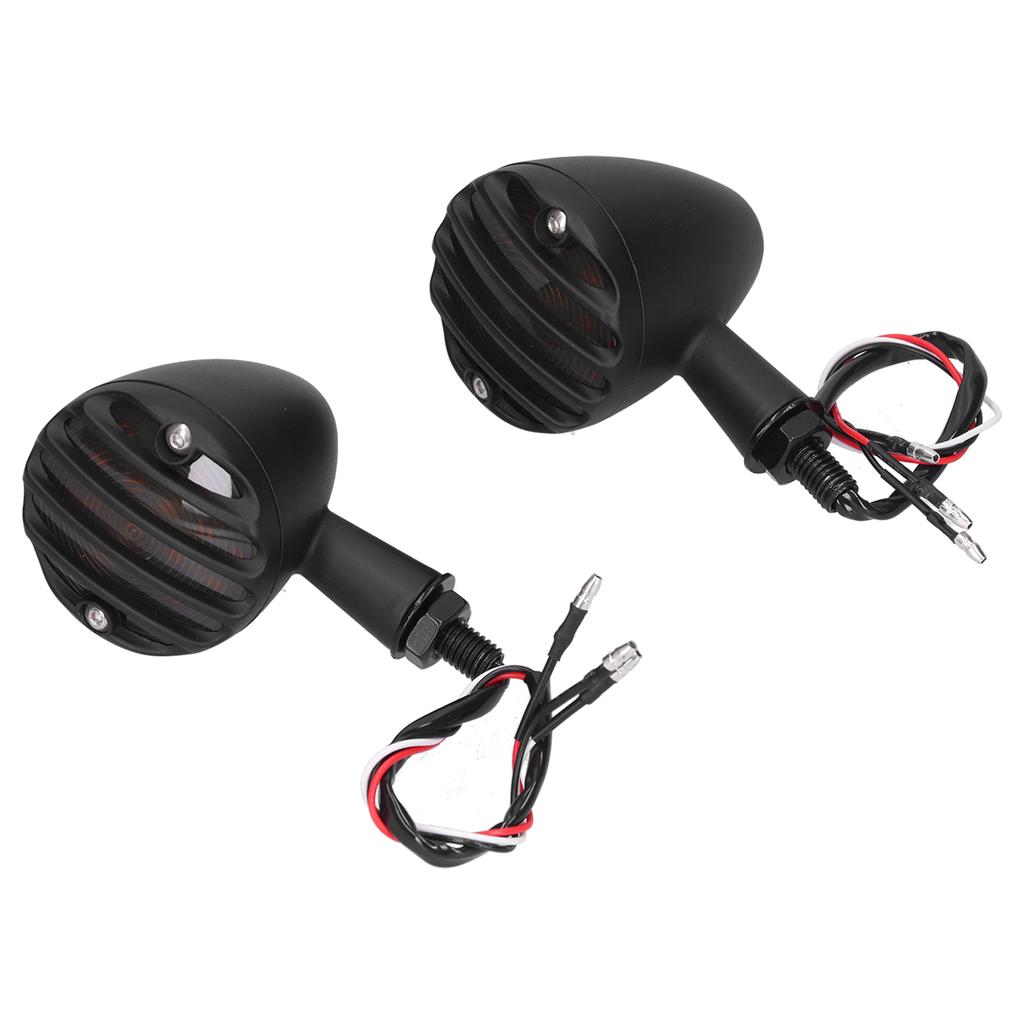 Pair of 12V Motorcycle Turn Signal Indicator Light Bright Universal for Retro Motorbike Waterproof