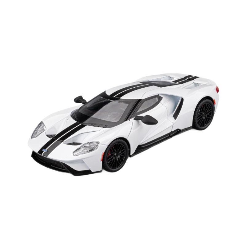 

Large 1/24 Ford GT Car Model Alloy Simulation Supercar Collection Ornaments Children s Toy Car Boy Holiday Gift белый