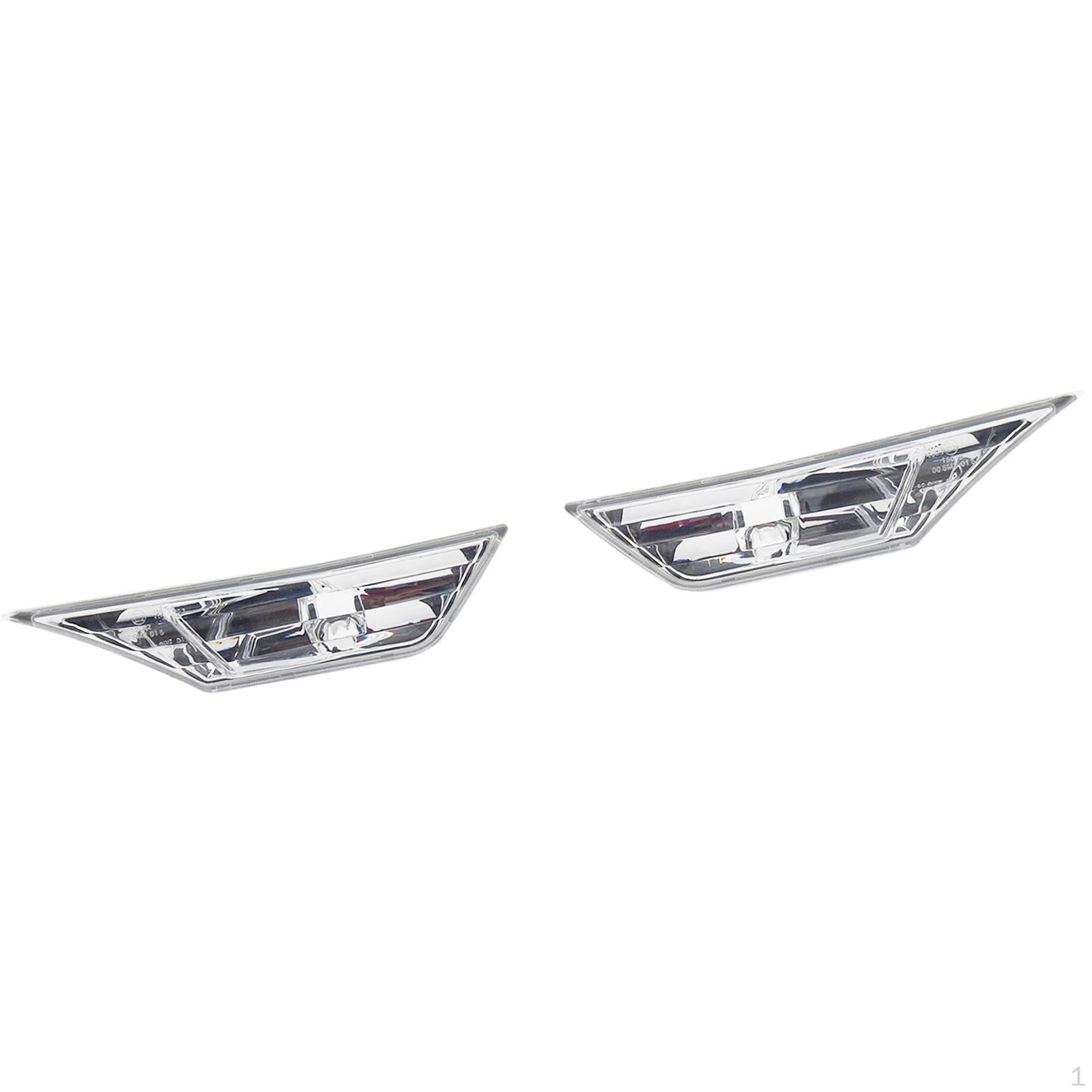 1 Pair Front Marker Lights 34300-Tet-H01 34350-Tet-H01 Indicators Lamp Lens 2016 Coupe White