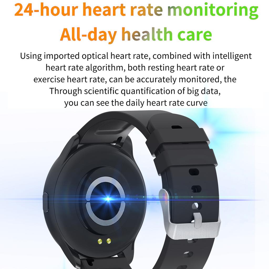 Sportowy Tracker Fitness Przypomnienie o Połączeniach Damski Smartwatch Wodoodporny Monitor Tętna Odtwarzanie Muzyki Pogoda Męski Smartwatch