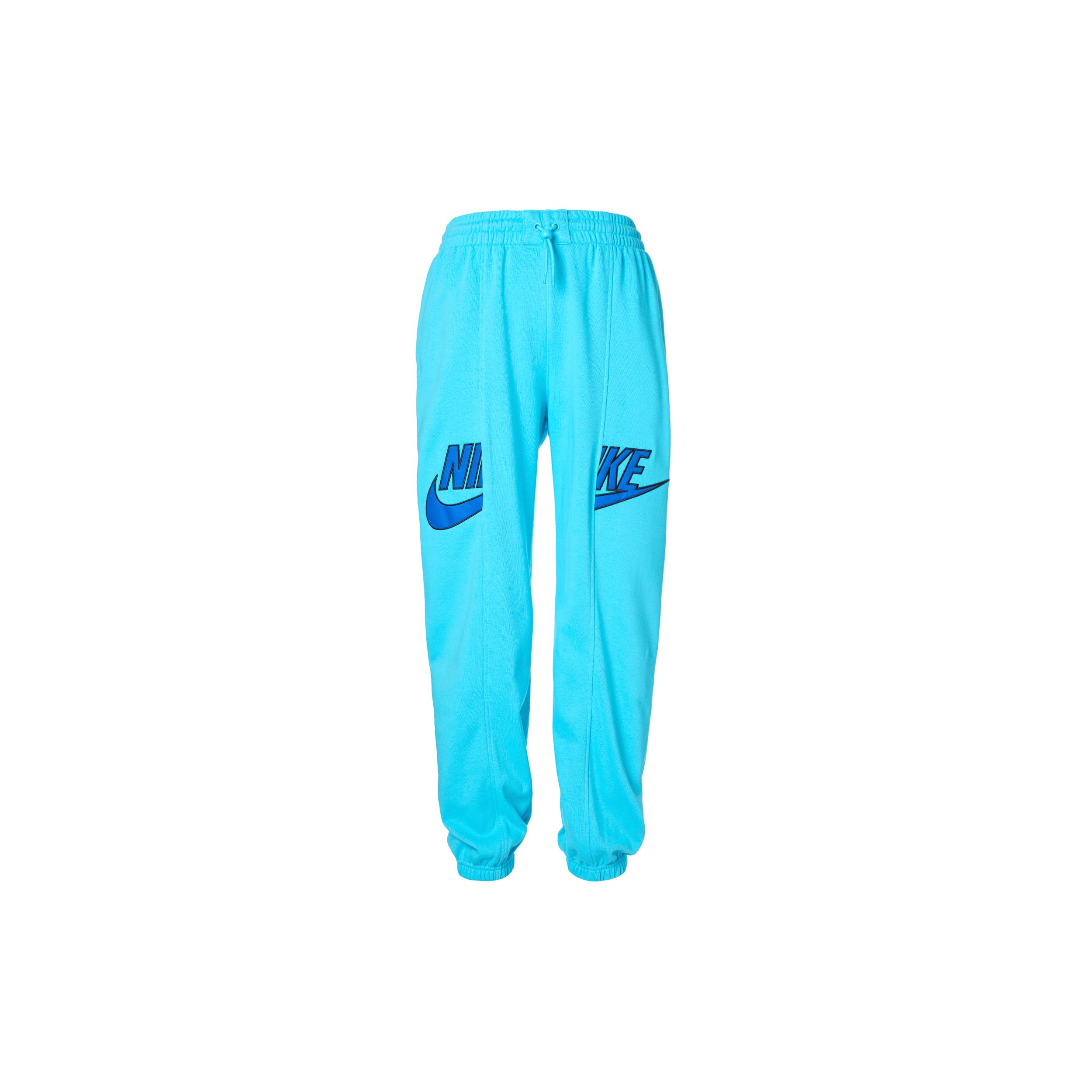 Nike Letter Logo Printed Cuffed Sports Pants Women Pants Light-Blue DV8089-416 M