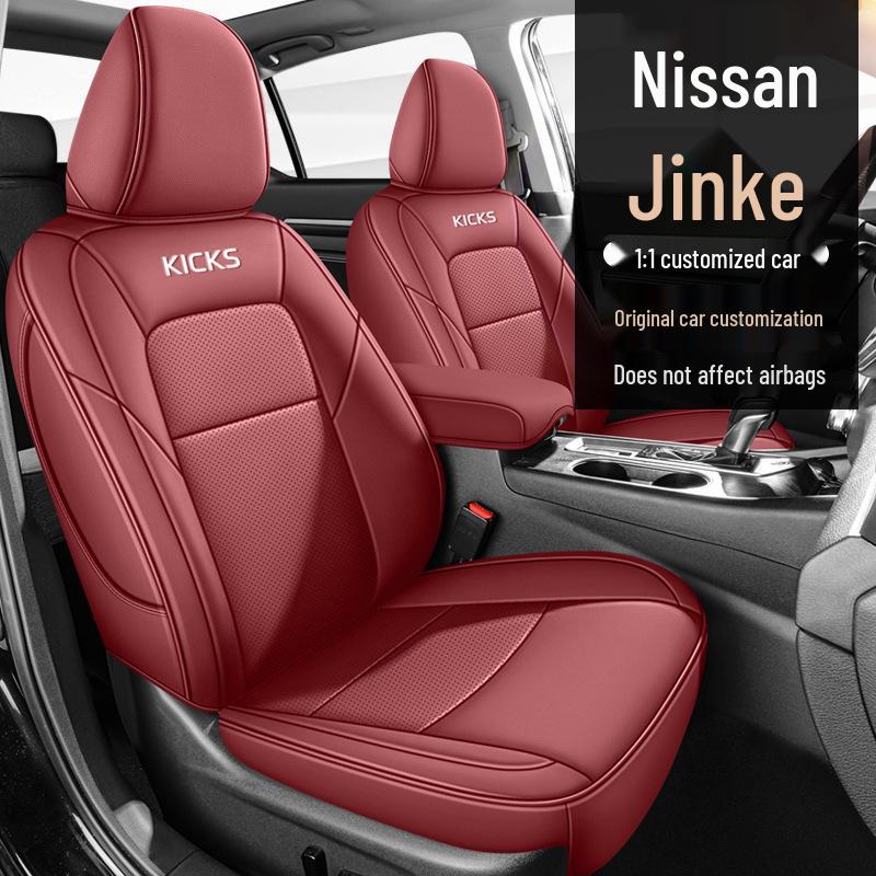 Nissan Kicks All-Season Leather Seat Covers, Full-Coverage Cushions for Five Seats