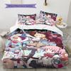 Biancheria da letto con motivo Puella Magi Madoka Magica, Set piumino Copripiumino Federa Regalo di Compleanno per la Casa (1 * copripiumino + 2 * federa, senza nucleo)