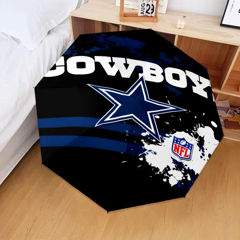 Cowboys Team Logo Umbrella Folding umbrella, automatic umbrella 8-Frame for Travel, camping Use Gift for Halloween Christmas