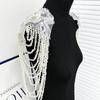 Heavy Industry Bead Tassel Shoulder Dress Long Tassel Heavy Industry Style Chain Shoulder Badge Fabric Patches Bead Embroidery