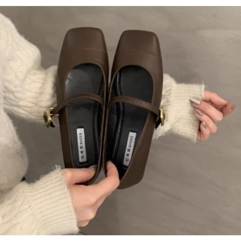 Fashion New Fashion Mary Jane Shoes for Women Retro Flat Women's Single Shoes Soft and Comfortable Ballet Shoes Women Zapatos De Mujer