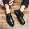 Men Oxfords Dress Brogues Derbys Formal Business Brown Leather Shoes Tuxedo Wedding Shoes Over Sized