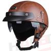 DOT Approved Vintage Half Face Motorcycle Helmet Motorbike Helmets Men Women Unisex Scooter Summer Helmet Black Brown