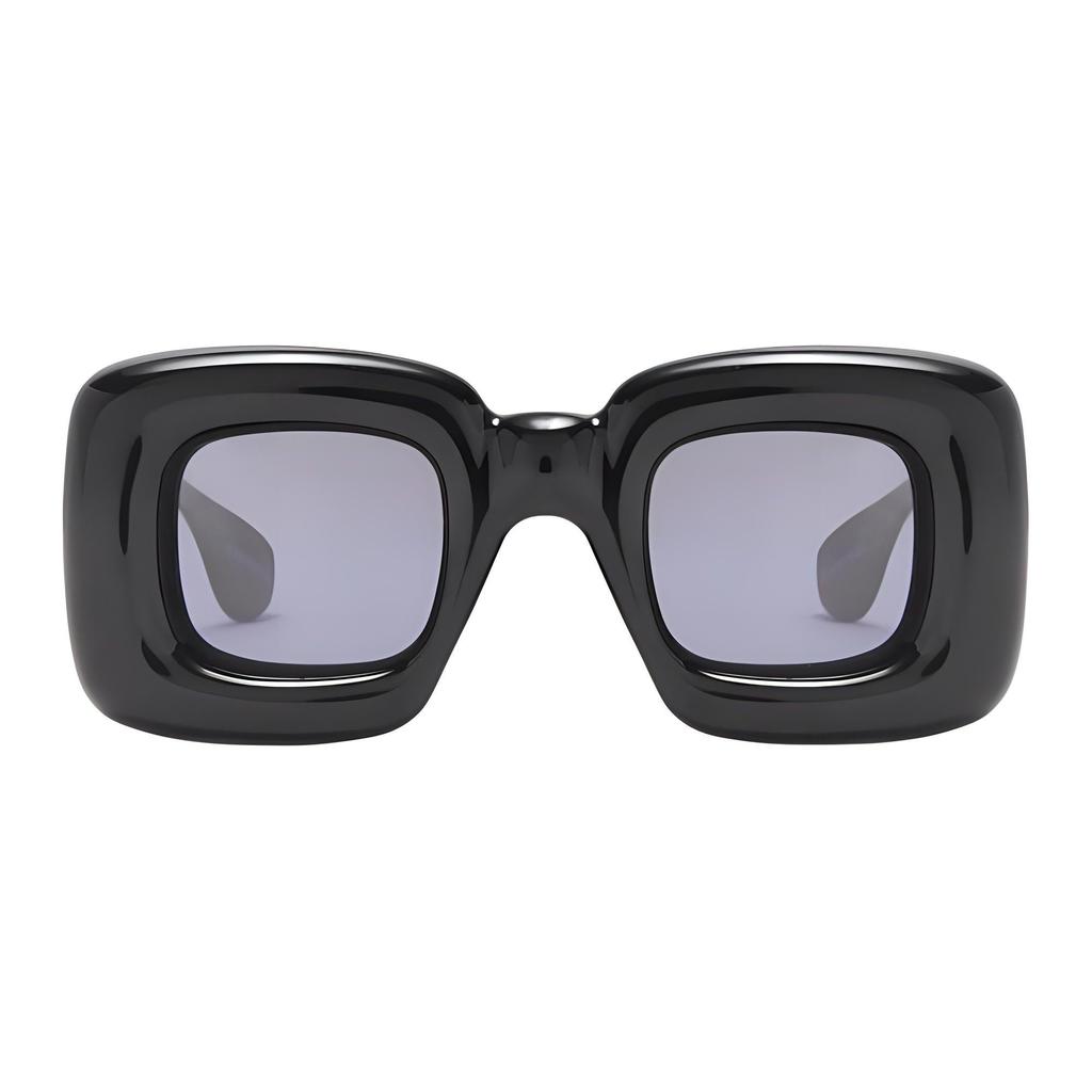 Loewe Square Injection Sunglasses Black/Smoke Women Eyewear LW40098I-01A