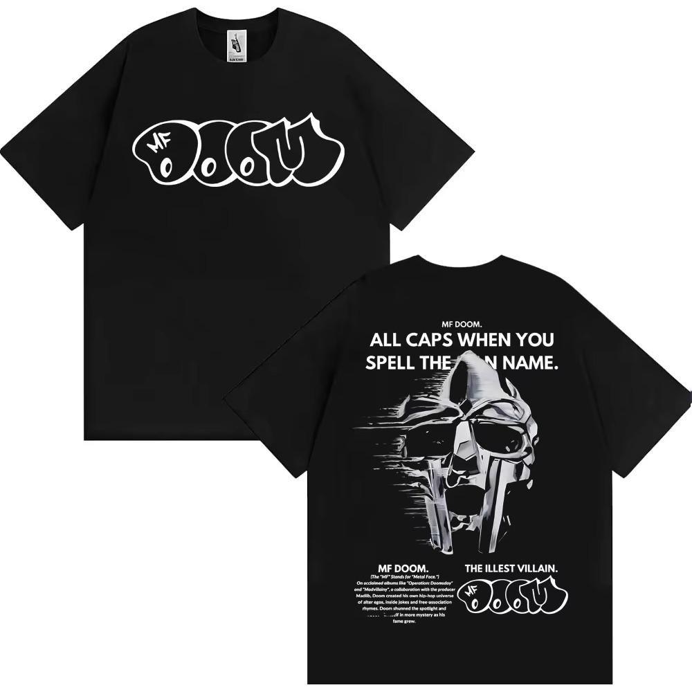 

MF Doom Madvillainy Demos Album Rap Music T Shirt Men Women Fashion Hip Hop Streetwear Tshirts Cotton Comfort Oversized T Shirt S чёрный