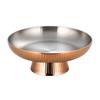 Fluted Pedestal Serving Plate with Petal-Shaped Bowl Low-Profile for Fruit