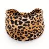 Leopard Print Knotted Elastic Headband: Autumn/Winter Hot Girl Style, European & American, Wide-Brimmed, Sweat-Absorbing Sports Headscarf