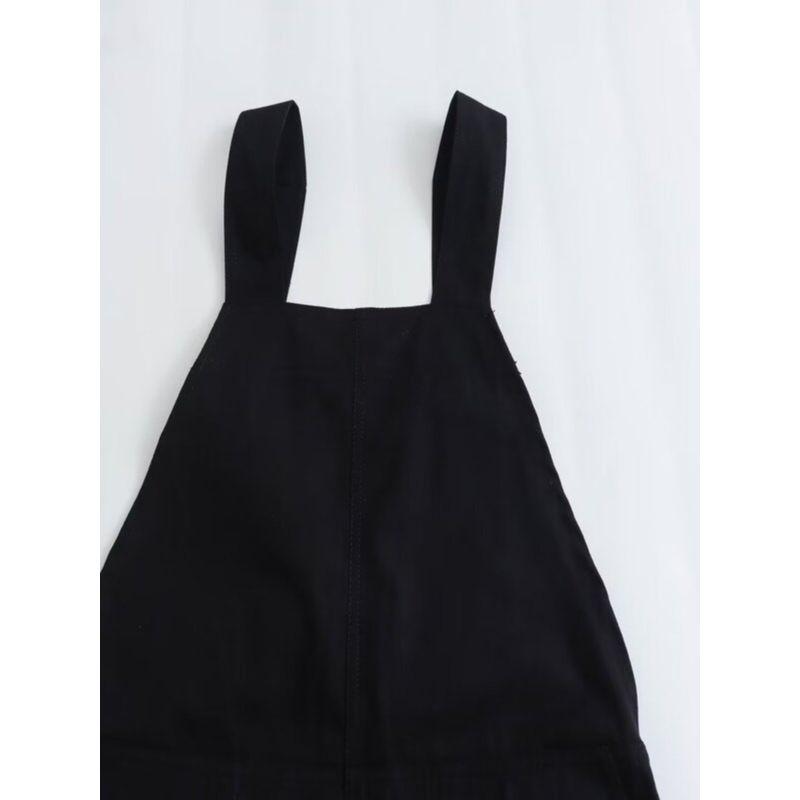 Fashion Style 2024 Spring New Arrival Women's Clothing Stylish Black Wide-Leg Working Bib Top Pants 1215837002
