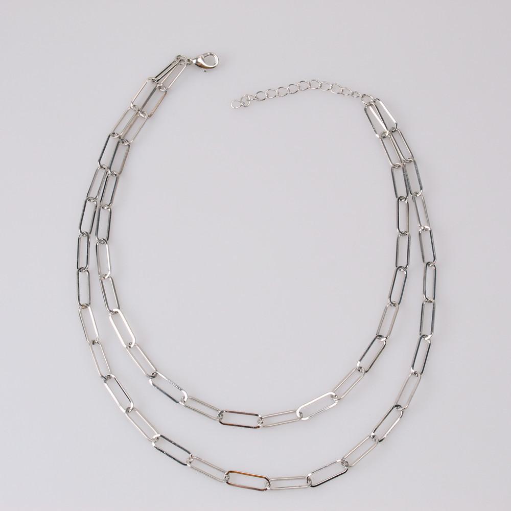 Necklace, versatile retro temperament multi-layer chain necklace for women, simple personalized items