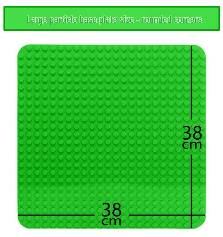 24x24 Baseplate with Rounded Corner for Building Blocks – Compatible with Major Brands