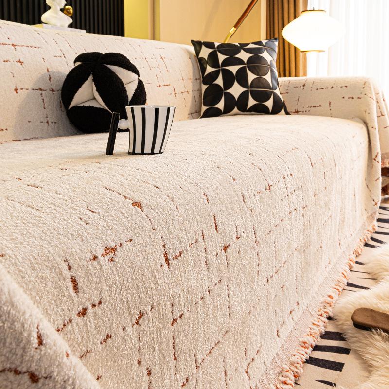 Premium sofa cover anti-cat scratch sofa cushion non-slip light luxury atmosphere blanket towel three seats and one concubine sofa cover