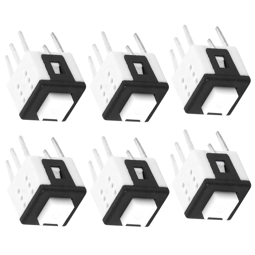 100Pcs Latching Switch Self Locking 6 Pin Flat  Plastic Control Equipment 5.8x5.8mm
