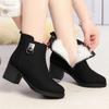 Fashion AIYUQI Women Ankle Boots 2025 New Winter Genuine Leather Wool Boots Women Large Size High Heels Warm Fashion Boots Ladies