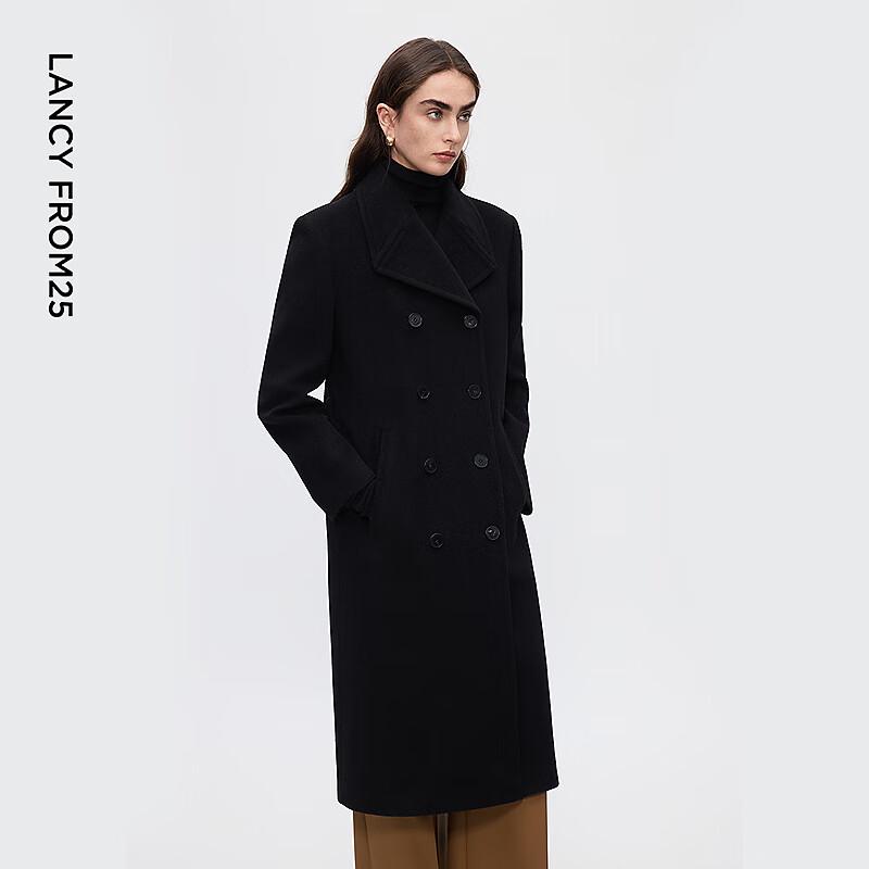 Langzi Pure Wool Retro Elegant Tweed Overcoat
