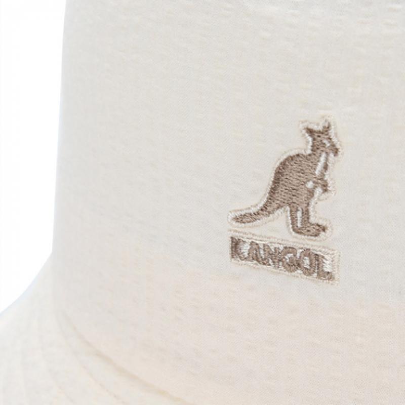 Kangol Seersucker Bucket Ivory 4422