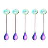 Cuillère à café citrouille mignonne en acier inoxydable Mini cuillère à dessert thé dorée Créative Spoons Thème Fête Halloween Ustensiles de cuisine