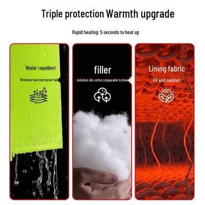 Winter Reflective Warm Traffic Rescue Coat - Thick, Cold-Proof, Cotton-Padded