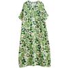 2025 Summer Floral Vacation Style Travel V-Neck Vintage Long Flesh Covering Dresses