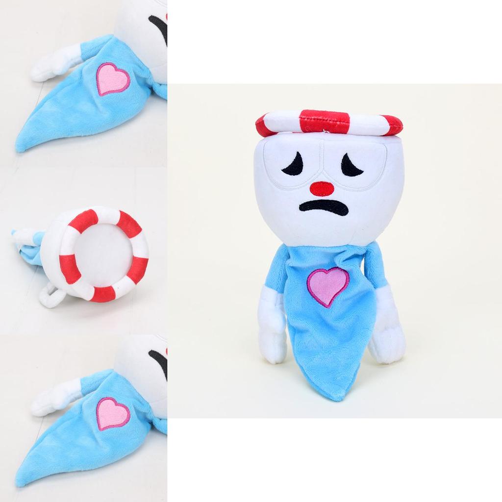 Adorable 28cm Chalice Cuphead Plush Toy Mecup And Brocup Stuffed Doll Gift