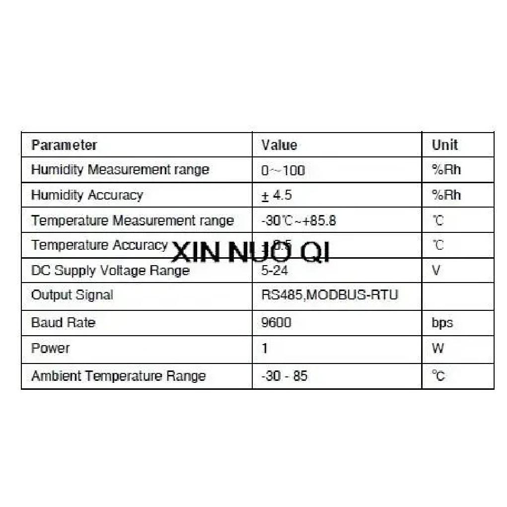 Duct Temperature and Humidity Transmitter Sensor 4-20mA Pipeline Type 0-5V Air Conditioner 0- 10V RS485 Output