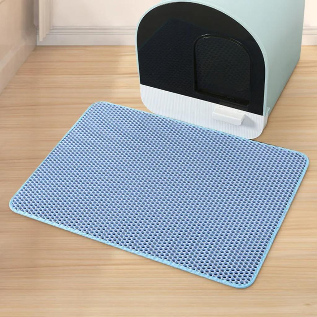 New Efficient, High-Quality Double Layer Washable Non-Slip Cat Litter Trapping Mat - Eliminate Mess and Odors In Your Home with