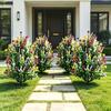 Artificial Multicolor Flower Topiary Stake Lightweight Realistic Waterproof Fake Shrub for Campsite Decor