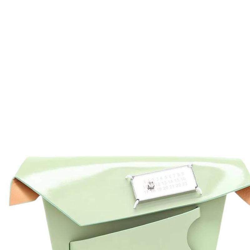 Maison Margiela Designer Brand Logo Embellished Geometric Shape Leather Box Bag Women Shoulder Bag Green S61WF0025-P2714-T7333-MATCHA