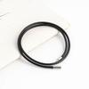 Black Leather Rope Necklace with Clasp DIY Pendant Braided Cord Necklace 45cm Waterproof Cord Chain Line String Men Women