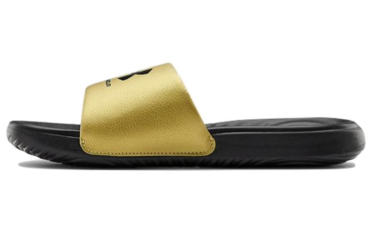 Женские сандалии-шлепанцы Under Armour Ansa Fixed Slides Black Metallic Gold 3023772-006 36.5