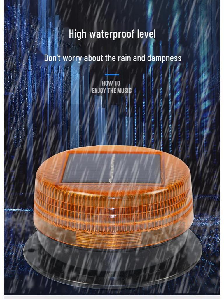 Red & Blue Solar Magnetic Roof Warning Light