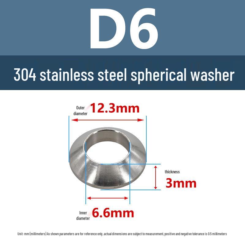 

Yigu 304 Stainless Steel Spherical Countersunk Screw with Concave Convex Washer D6D24 Fisheye Design