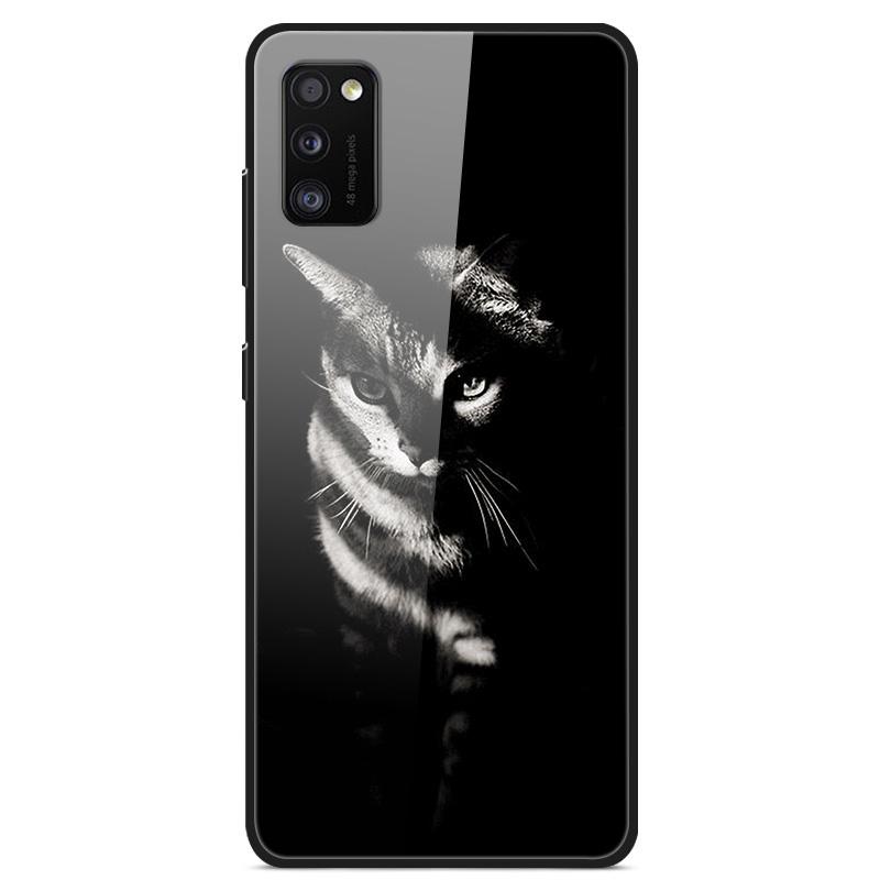 Para Samsung A41 Funda A31 A71 A51 Cristal Templado Cubiertas Traseras Rígidas Para Samsung Galaxy A51 Fundas de Teléfono Fundas Protectoras Coque A 41