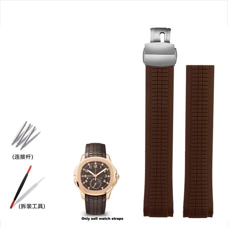 Weiches und elastisches Silikon-Gummi-Uhrenarmband für Patek Philippe 5167R Grenade Aquanaut Serie 21MM Uhrenarmband