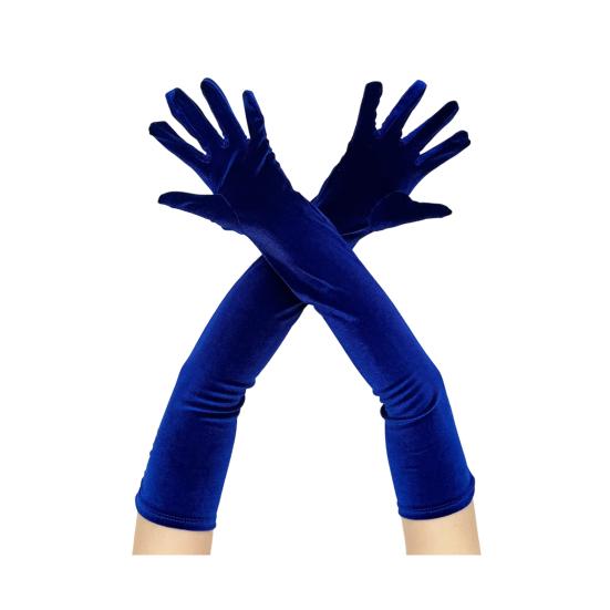 Women Velvet Long Gloves Retro Elbow Length Gloves 1920s Flapper
