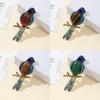 Parrot Enamel Brooch Pin With Shell Inlay For Diy And Jewelry Making