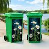 Yousheng Trash Can Stickers Self-Adhesive Waterproof Outdoor Garbage Bin Decals Simulation Animal Plant Themes Weather-Resistant Labels