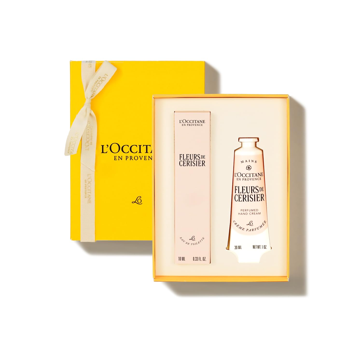 LOCCITANE Fleur de Cerisier Sakura Eau Toilette 10mL Hand Cream 30mL Gift Set