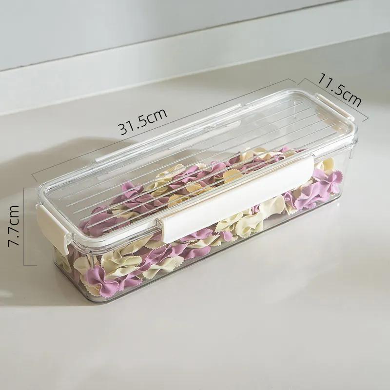 Noodle Storage Box Food Grade Storage Container Canned Spaghetti Hanging Noodles Box Sealed Jar For Whole Grains And Cereals YLE606