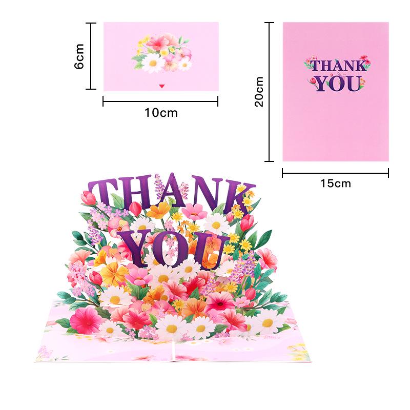 Popular 3D Handmade Christmas Bouquet Greeting Card