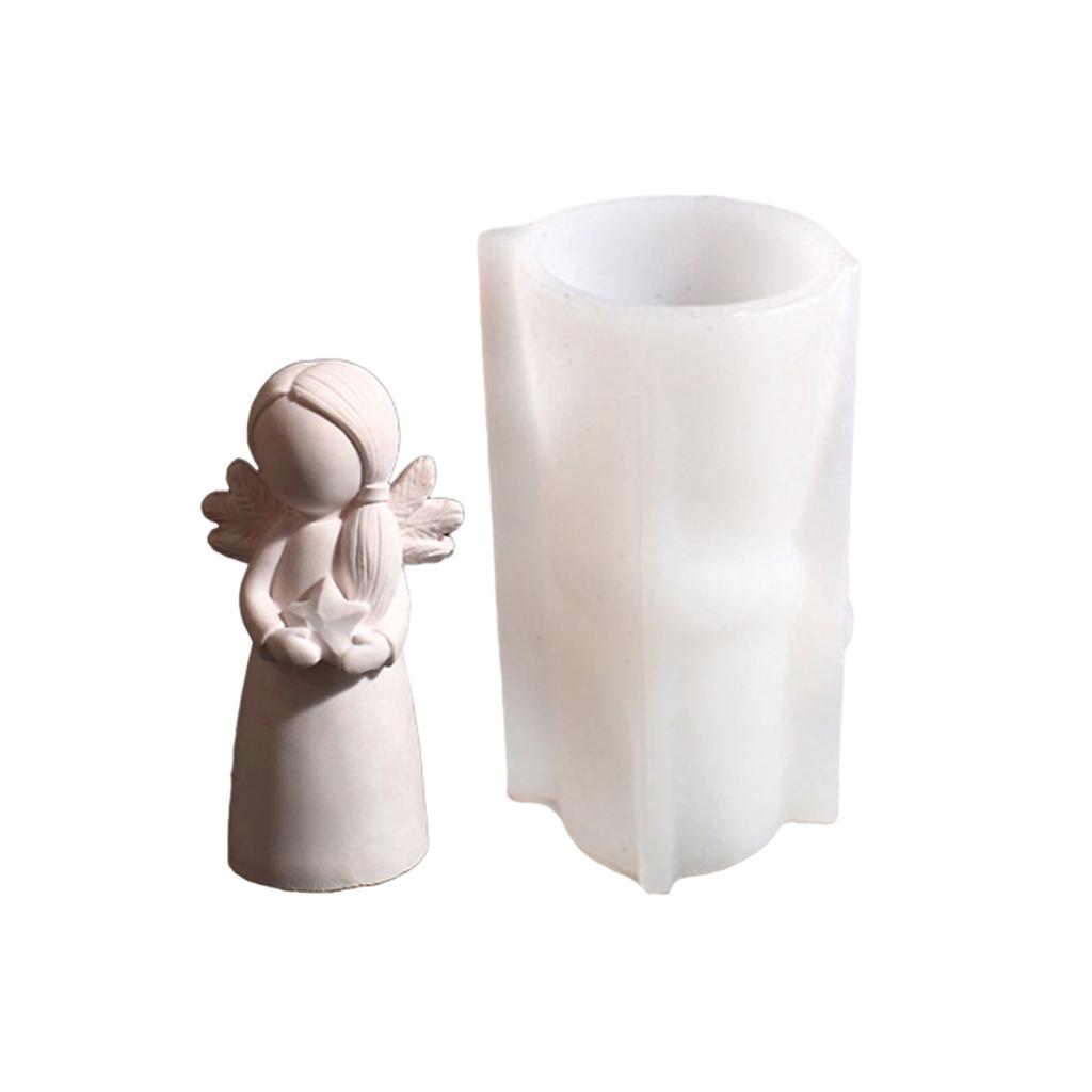 3D Angel Candle Crafting Mold Silicone Mould for Unique Handmade Crafts Epoxy Resin Wedding Decoration Making Mold