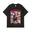 275 GSM Washed T-shirts 100% Cotton Chainsaw Man V18 Reze Arc Print Unisex Heavy Cotton T Shirt