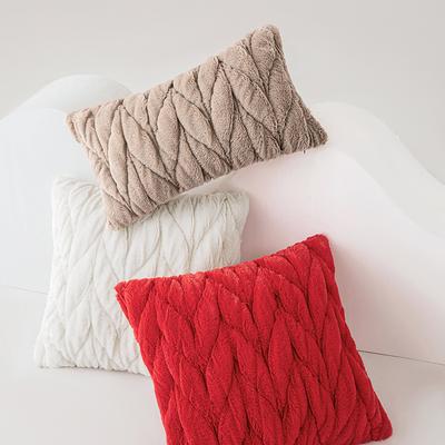 Braided Twist Pillow Simple Three-dimensional Imitation Rabbit Velvet Cushion Cover Plush Embroidered Bedside Sofa Pillow Cover